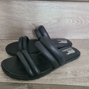 Sorel puff slide sandals size 9 women's
